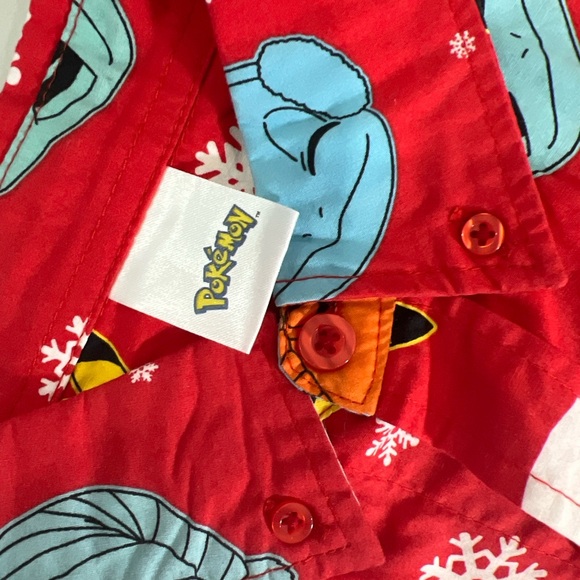 adidas Red Kids Pajama Top with Pokemon Print - Picture 4 of 4